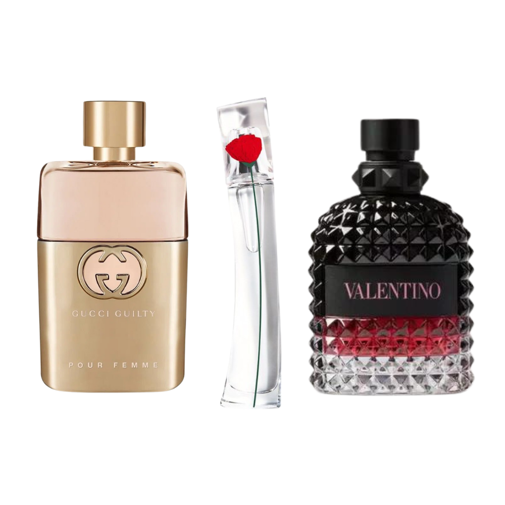 3 Parfums Gucci Guilty, Valentino Intense, Flower By Kenzo (Eau Parfum)