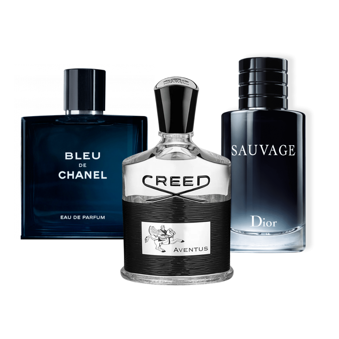 3 Parfums Creed Aventus, Bleu de Chanel, Dior SAUVAGE (Eau Parfum)
